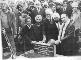 1970 Foundation Stone laid for new Gurdwara