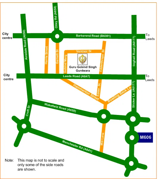 Directions to the Guru Gobind Singh Gurdwara